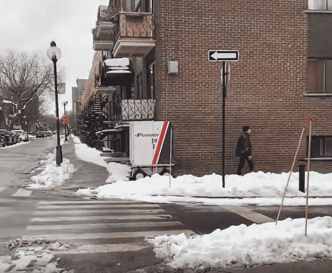 EffiBOT mit Purolator in der großen Kälte von Québec!