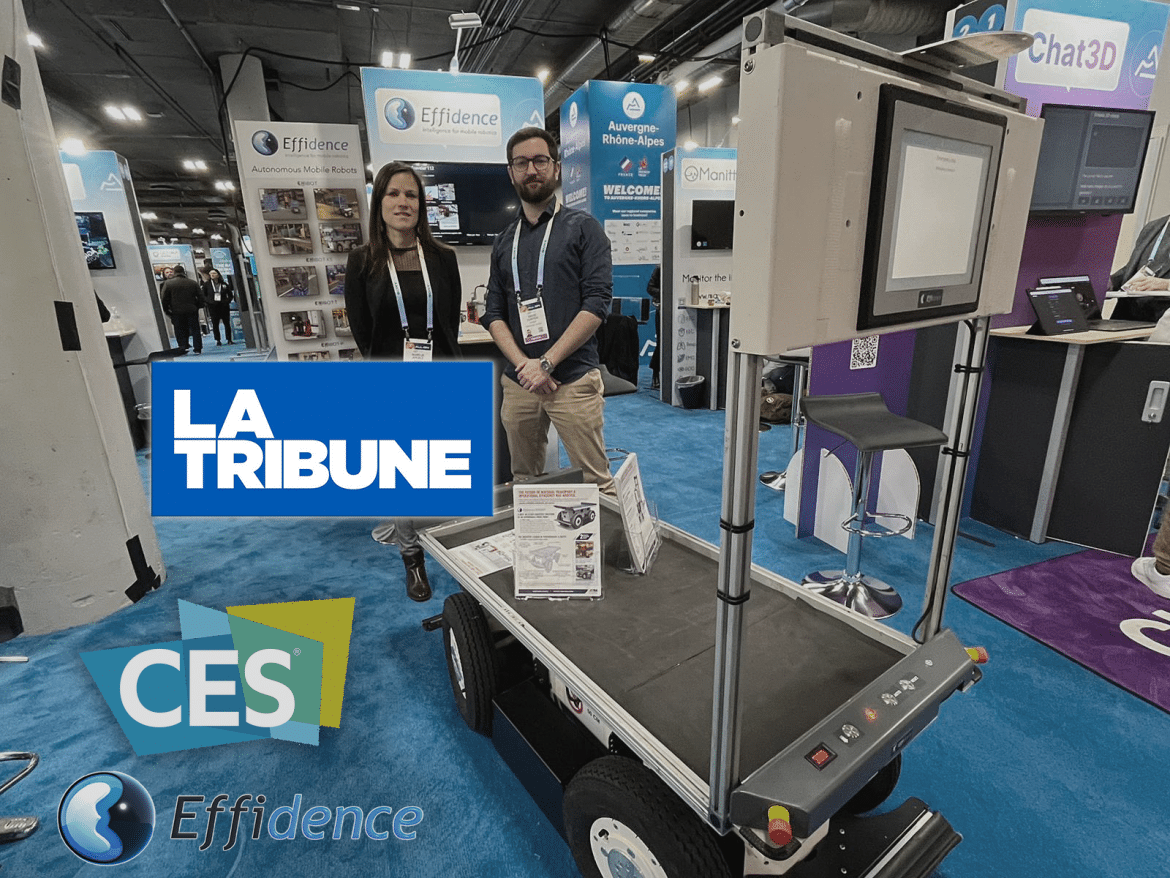 La Tribune Auvergne-Rhône-Alpes conoce al EffiBOT, el robot insignia de Effidence, y descubre su experiencia en el CES Las Vegas.